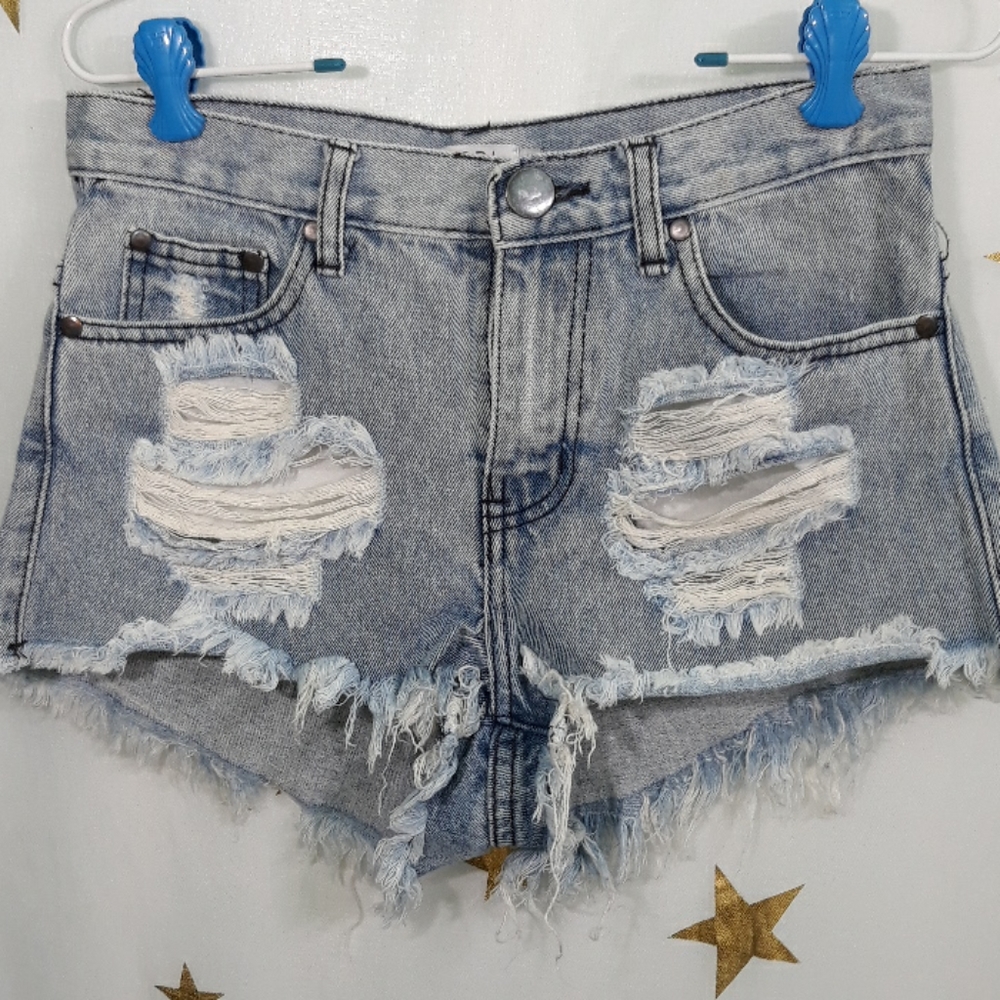 TOBI Ripped High-rise Short | Size 25
